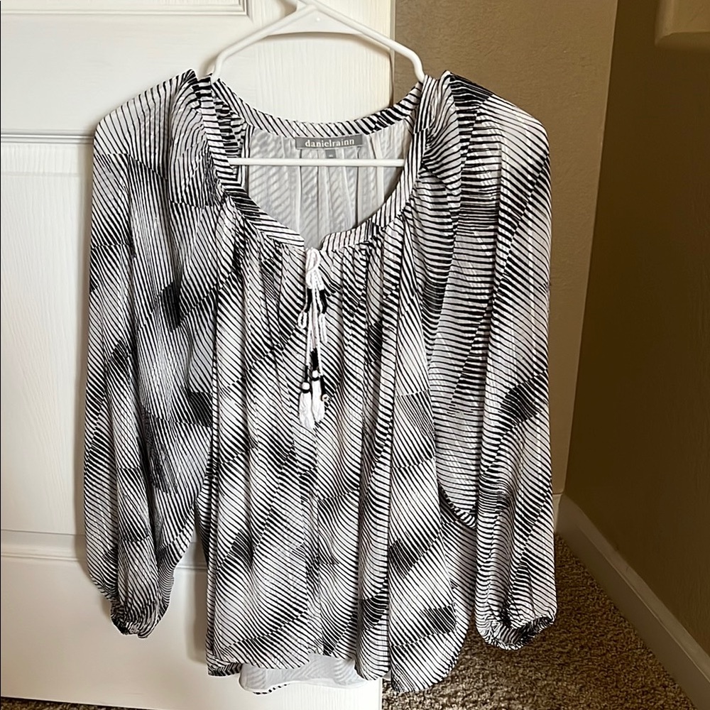 American Rag Monochrome Striped Blouse